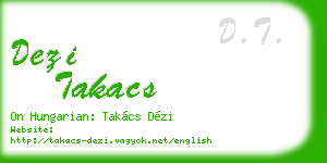dezi takacs business card